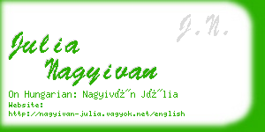 julia nagyivan business card